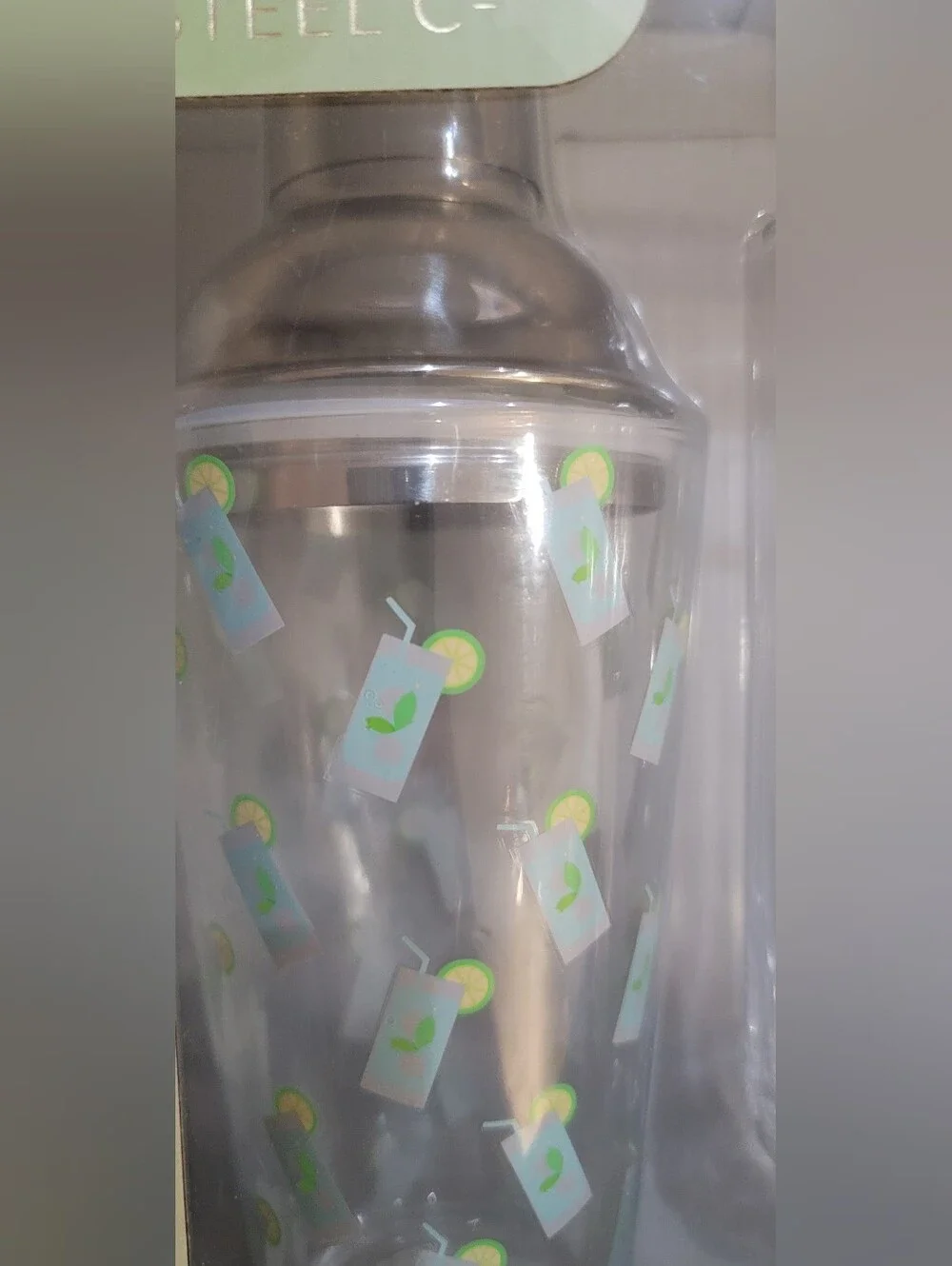 NIB Brooklyn Steel Co Mojito Drink Cocktail Shaker 3Pc Set Home Bar Glass Metal